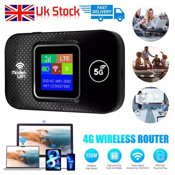 Портативний модем з екраном 4G/5G Wireless Mobile Wi-Fi M9S-ELCD