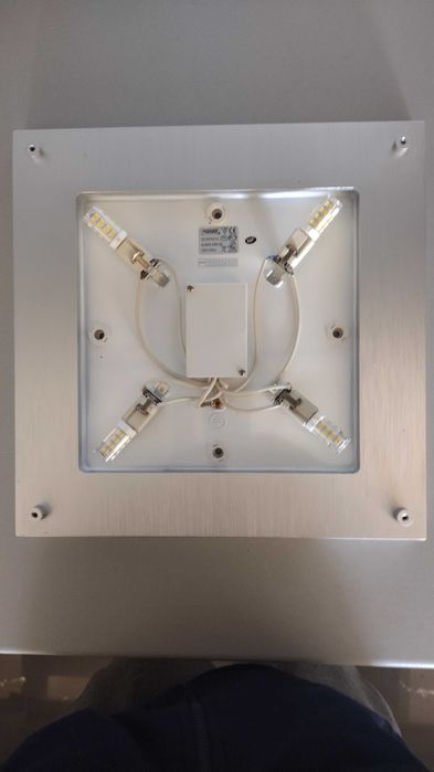 Lampa kinkiet szklana sufitowa srebrna LED Firmy MASSIVE