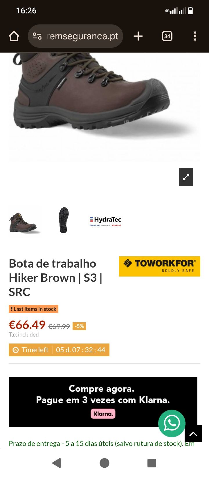Botas de homem novas