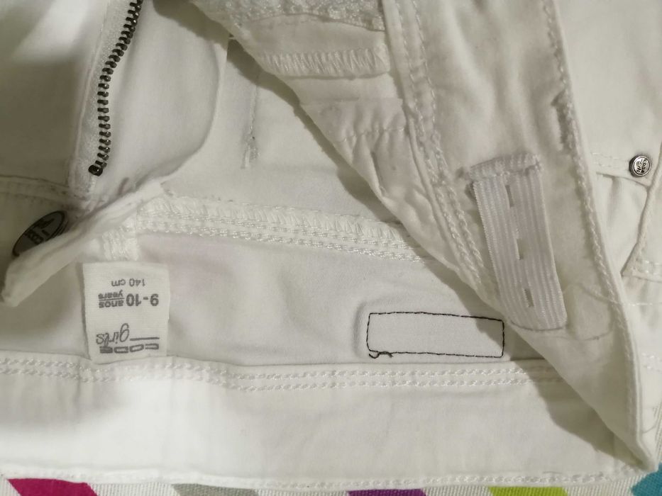 Calças ganga brancas menina 9/10 anos
