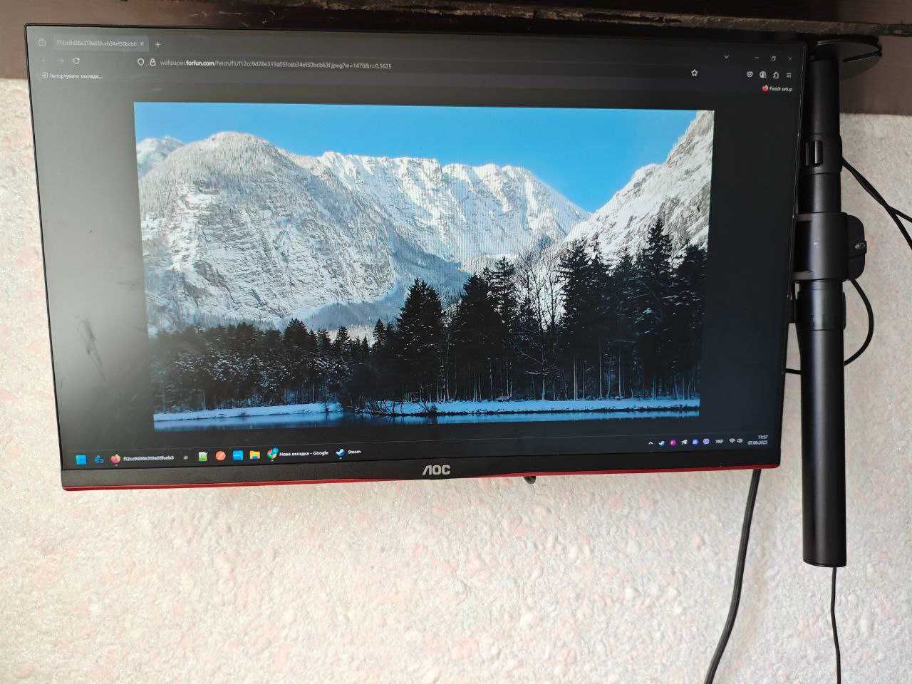 Монітор 27" AOC 27G2U 144Hz + кронтшейн
