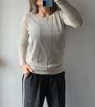 Only sweter ażurowy beżowy M