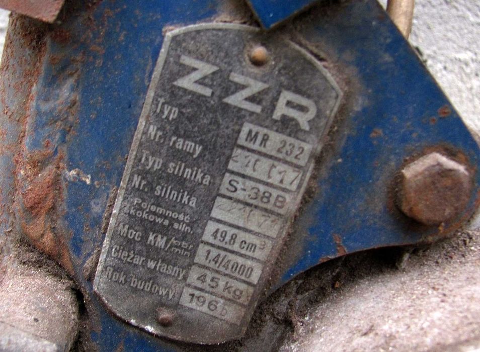 RAMA KOMAR SZTYWNIAK MR 232 - 1965 rok / Siodełko Bak Podnóżek Błotnik