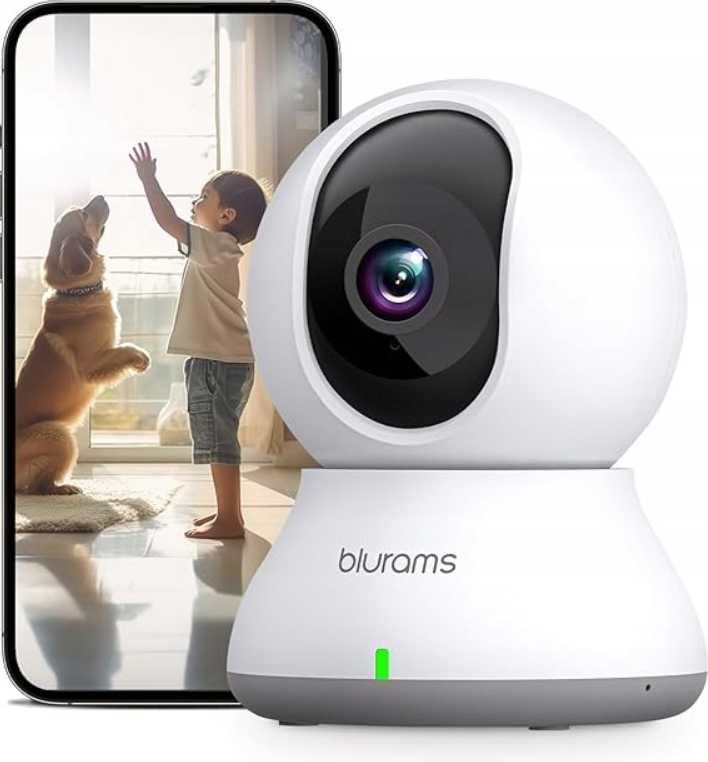 Kamera WiFi Elektroniczna Niania 2K z obrotem 360°, noktowizorem