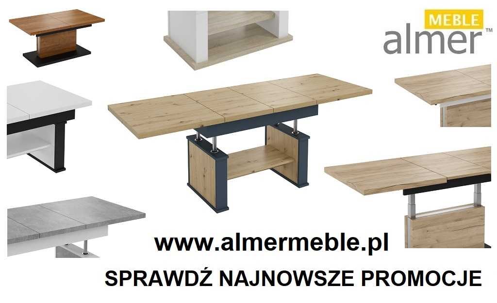 Ławostół L07 Wenge Ciemne 130(+2x40)x80 w60(+15) Ława Rozkładana