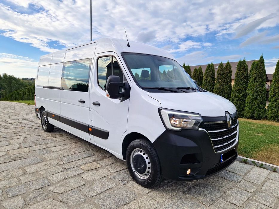 Renault Master Furgon L3H2 Osobowy Stan BDB Finasowanie  Brygadówka 6 7 Osób Doka Klima Led Krajowy ducato F-Vat 23% Leasing