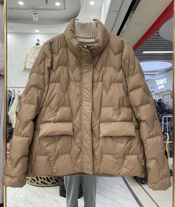 Демісезон осіння куртка бомбер пуховик натуральний пух mango zara