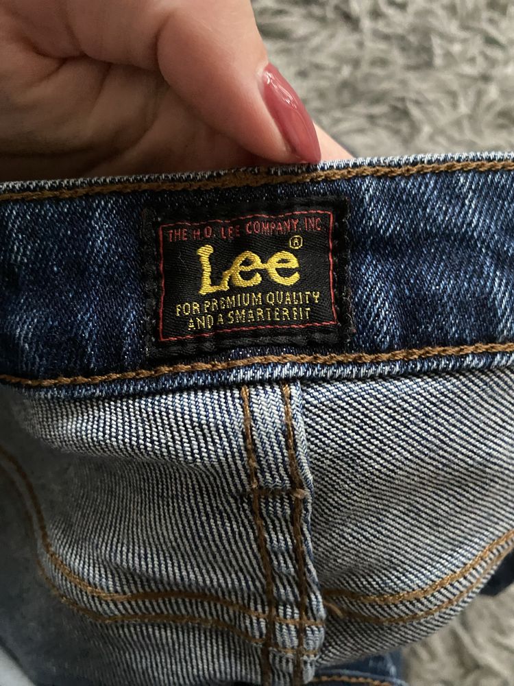 Jeansy spodnie Lee Ivy rozmiar 27/31 ciemny jeans wysoki stan rurki