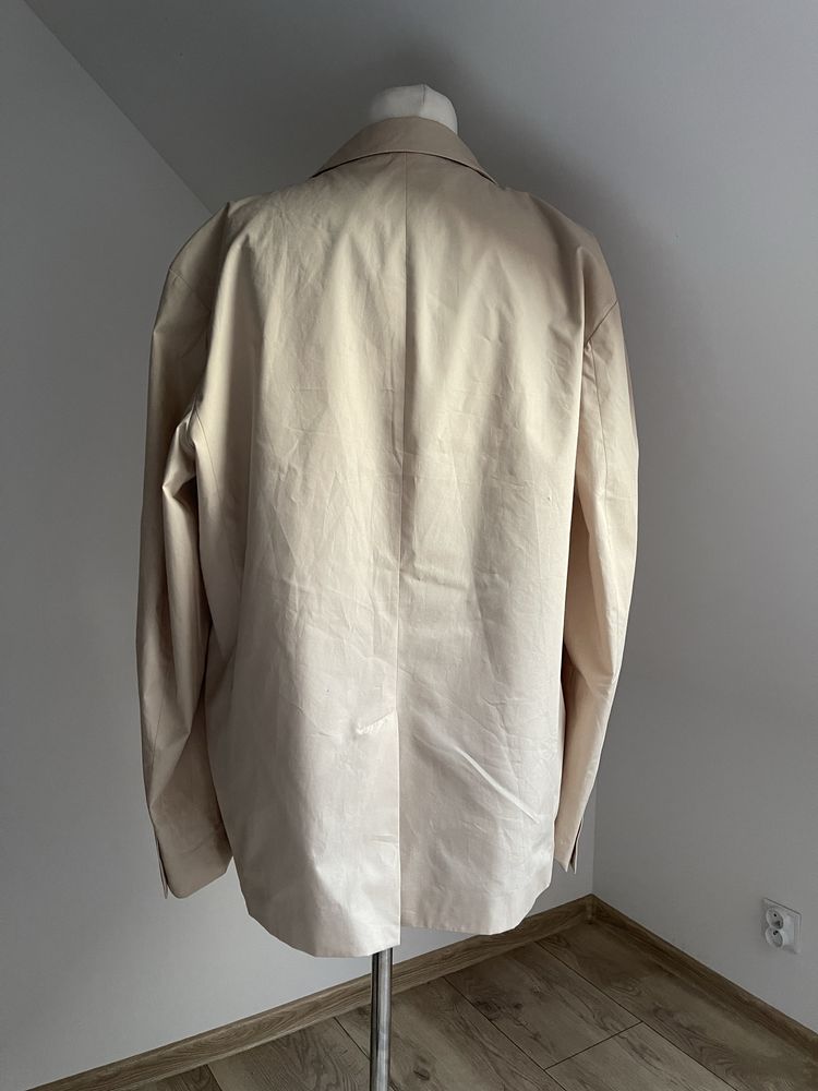 Beżowa marynarka dwurzędowa Zara r.52