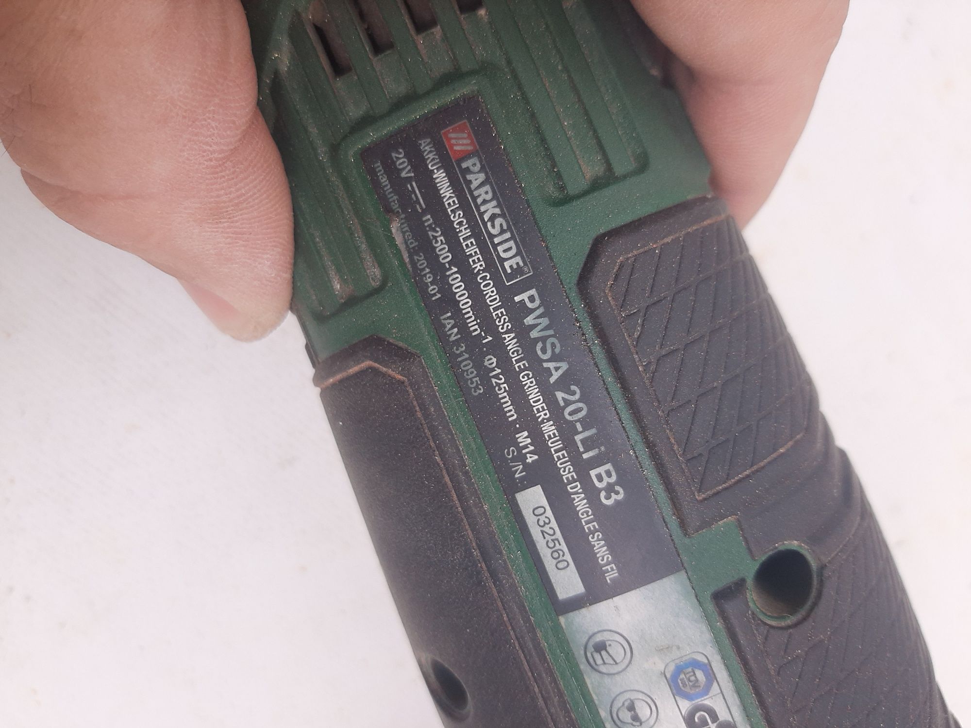 Rectificadora parkside avariada. Para pecas