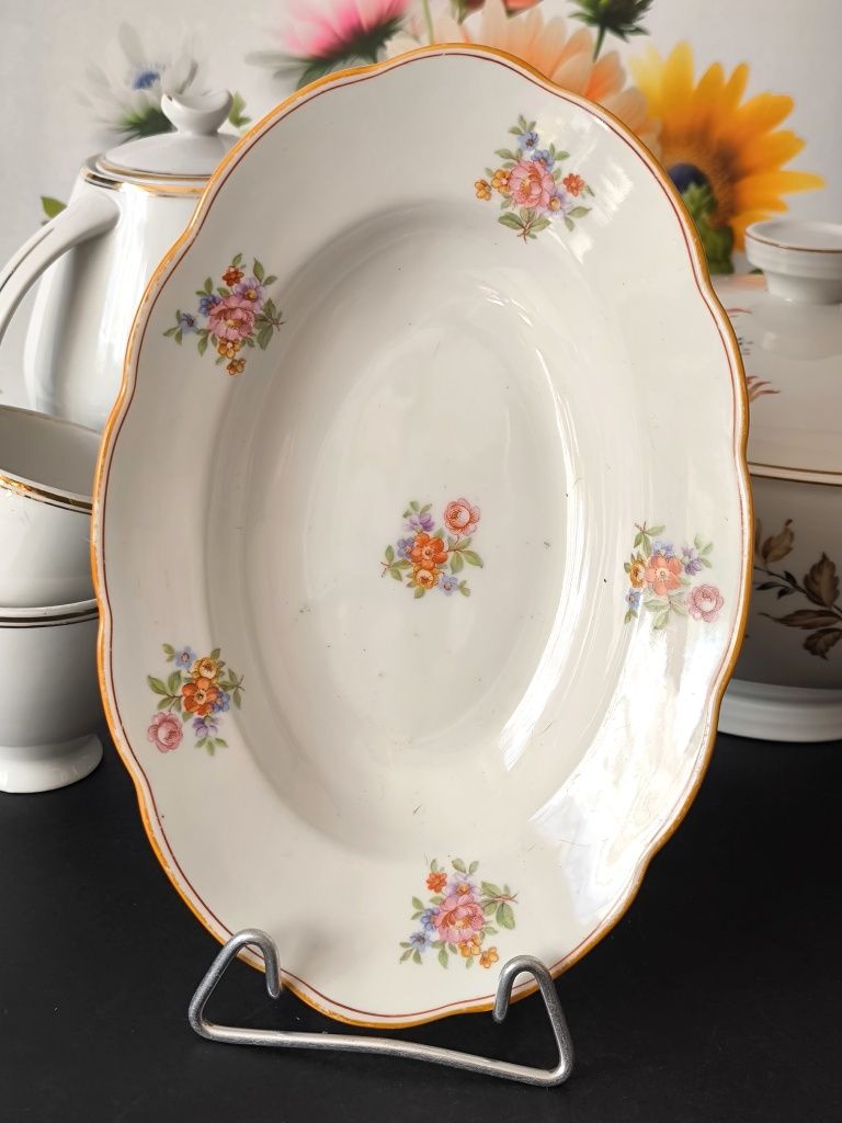Półmisek + kabaret Chodzież piękna stara porcelana