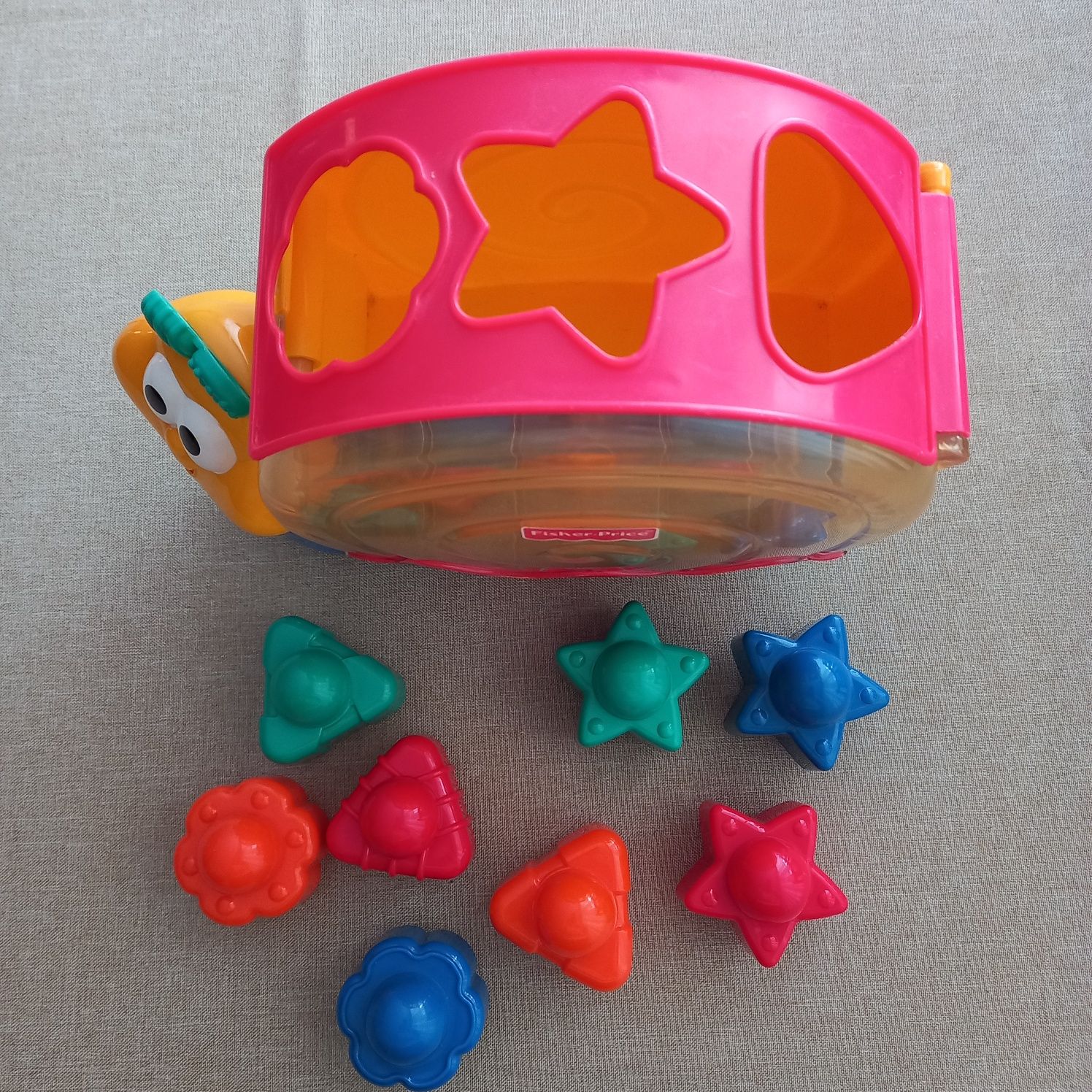 Ślimak Fisher price, sorter klocków