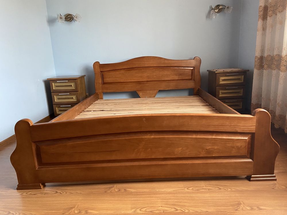Продається нове ліжко з натурального дерева