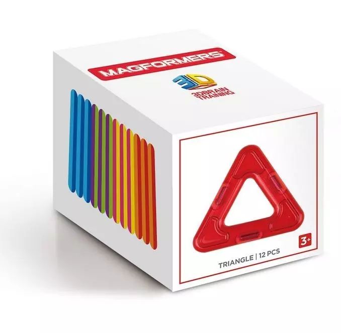 Trójkąty magnetyczne (12 elementów). Magformers