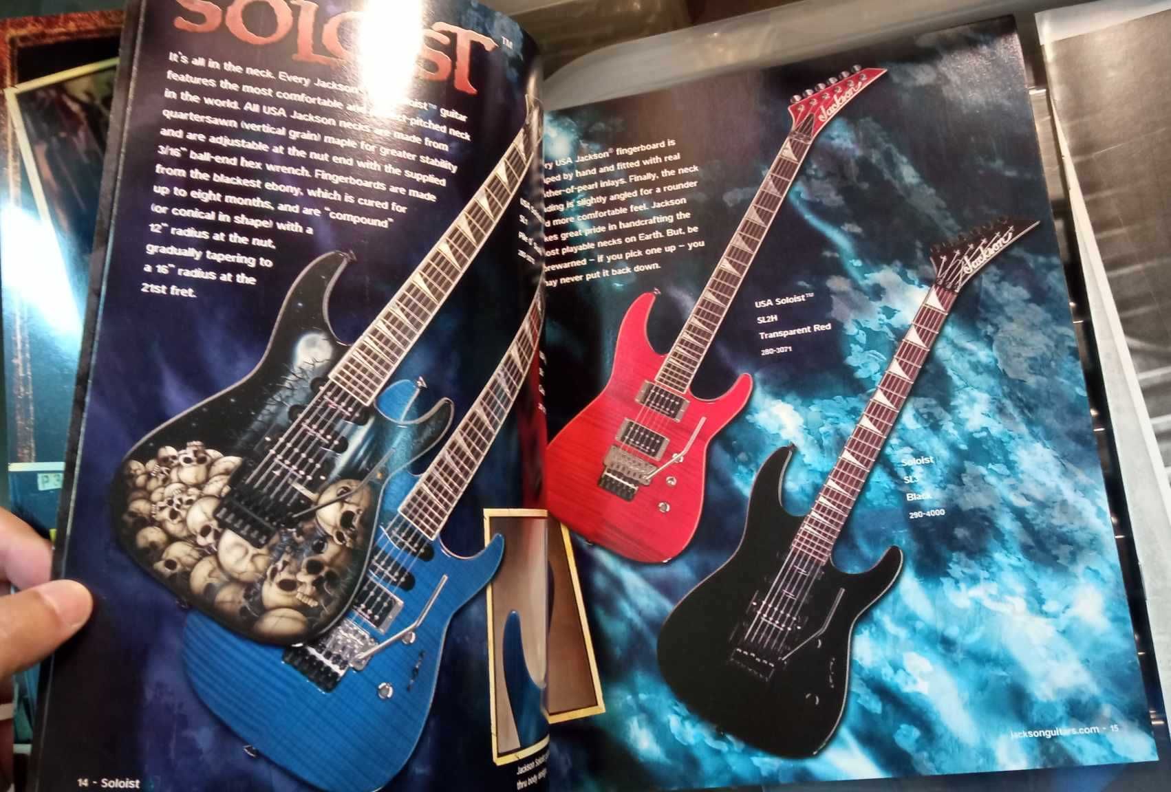 catalogos guitarras Fender, ESP, Jackson