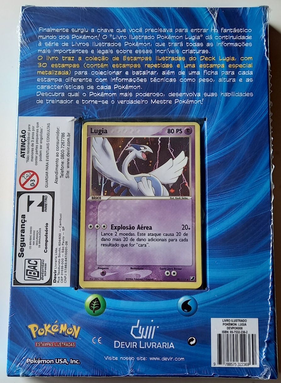 Lugia ex unseen forces forças ocultas cartas pokemon tcg livro deck