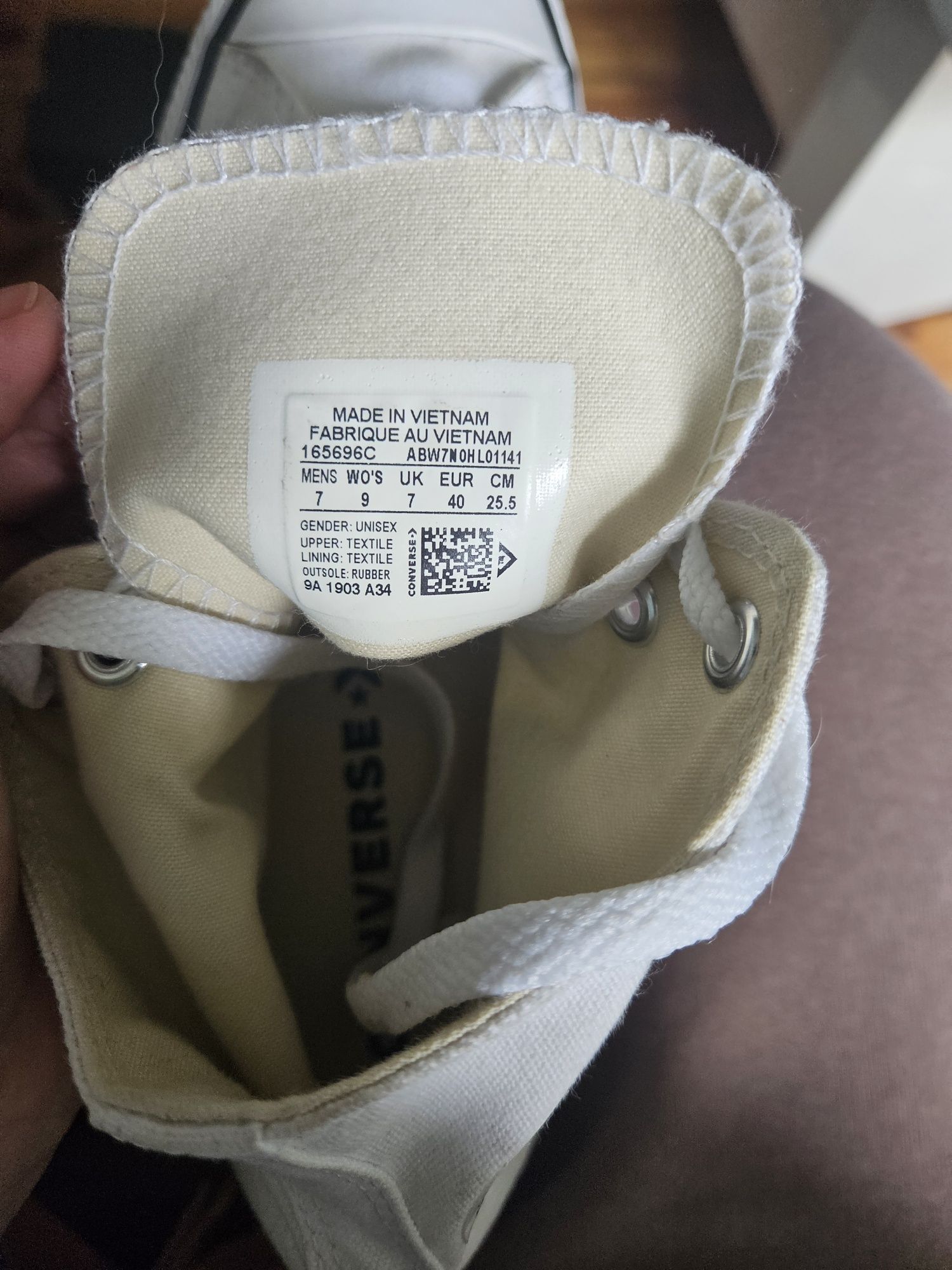 Converse białe r.40