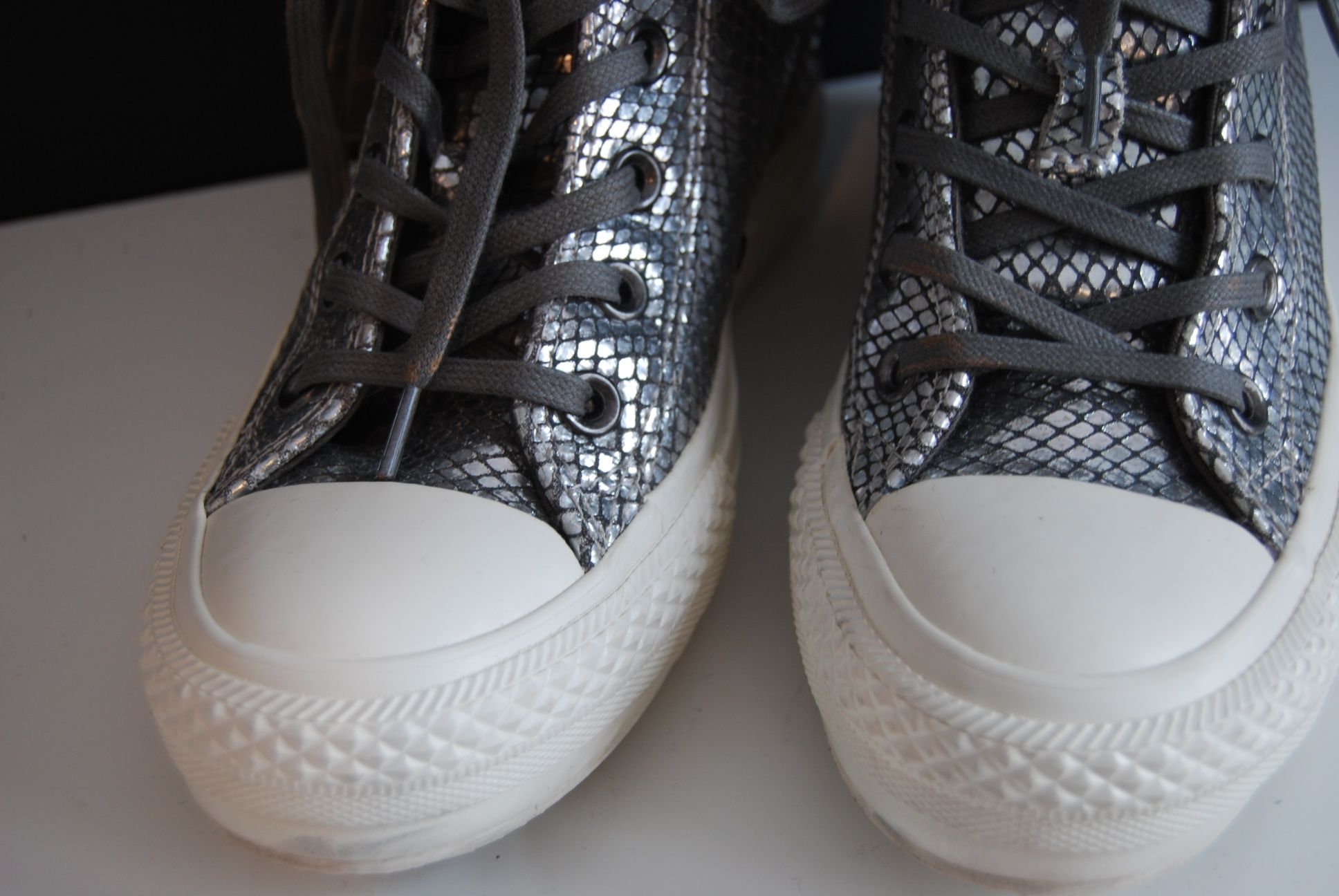 Buty trampki na koturnie sneakersy Converse zimowe 37 dł wkł 23,5
