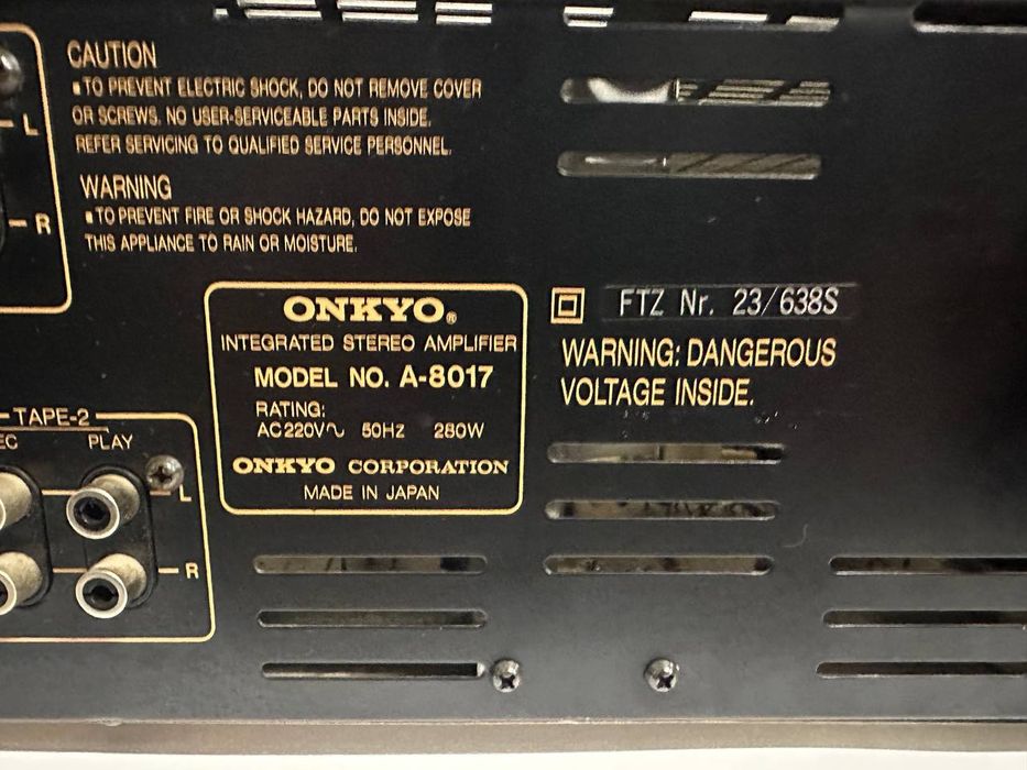 +Wzmacniacz stereo Onkyo A-8017, 2 x 115 W, Japan