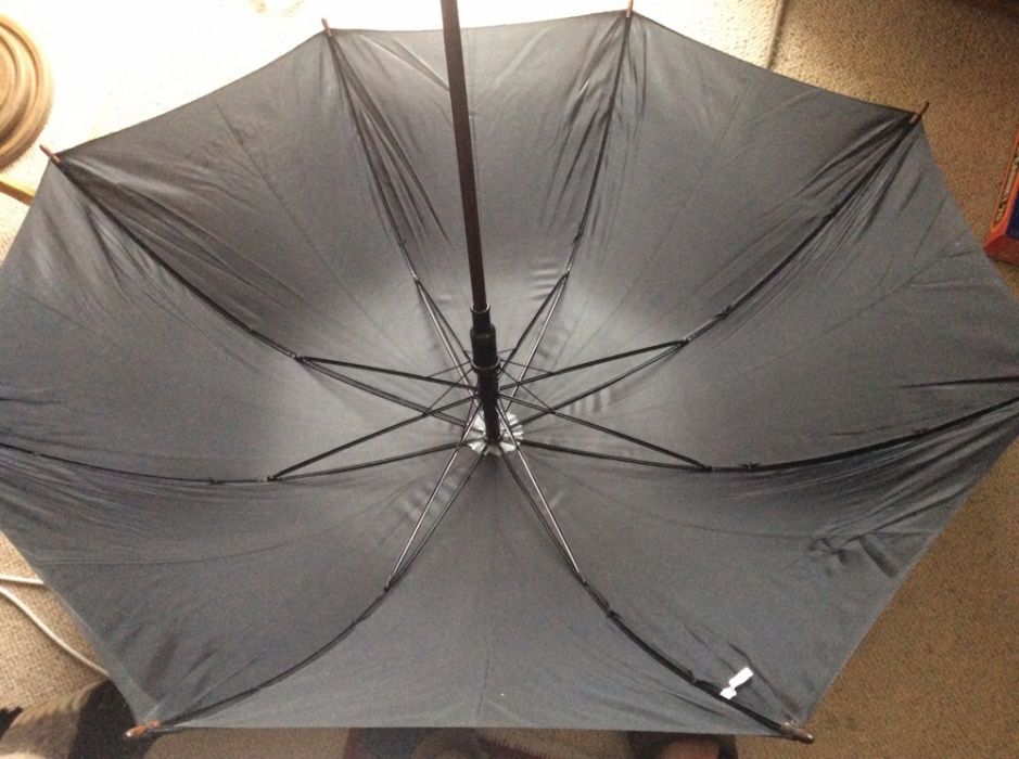 NOWY parasol laska z logo ORANGE, automat, ( nieskładany ), czarny