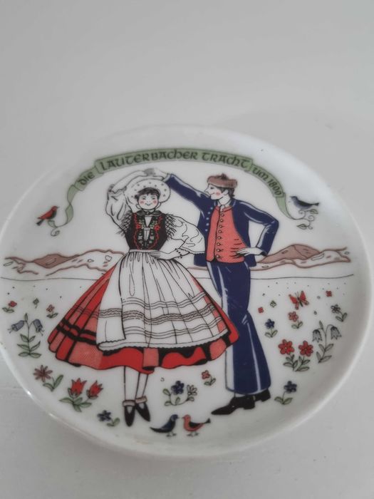Mały Talerzyk Ozdobny do Zawieszenia Ludowy