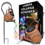 Lampa Ogrodowa Solarna LED Wbijana Konewka XXL Kolorowa RGB