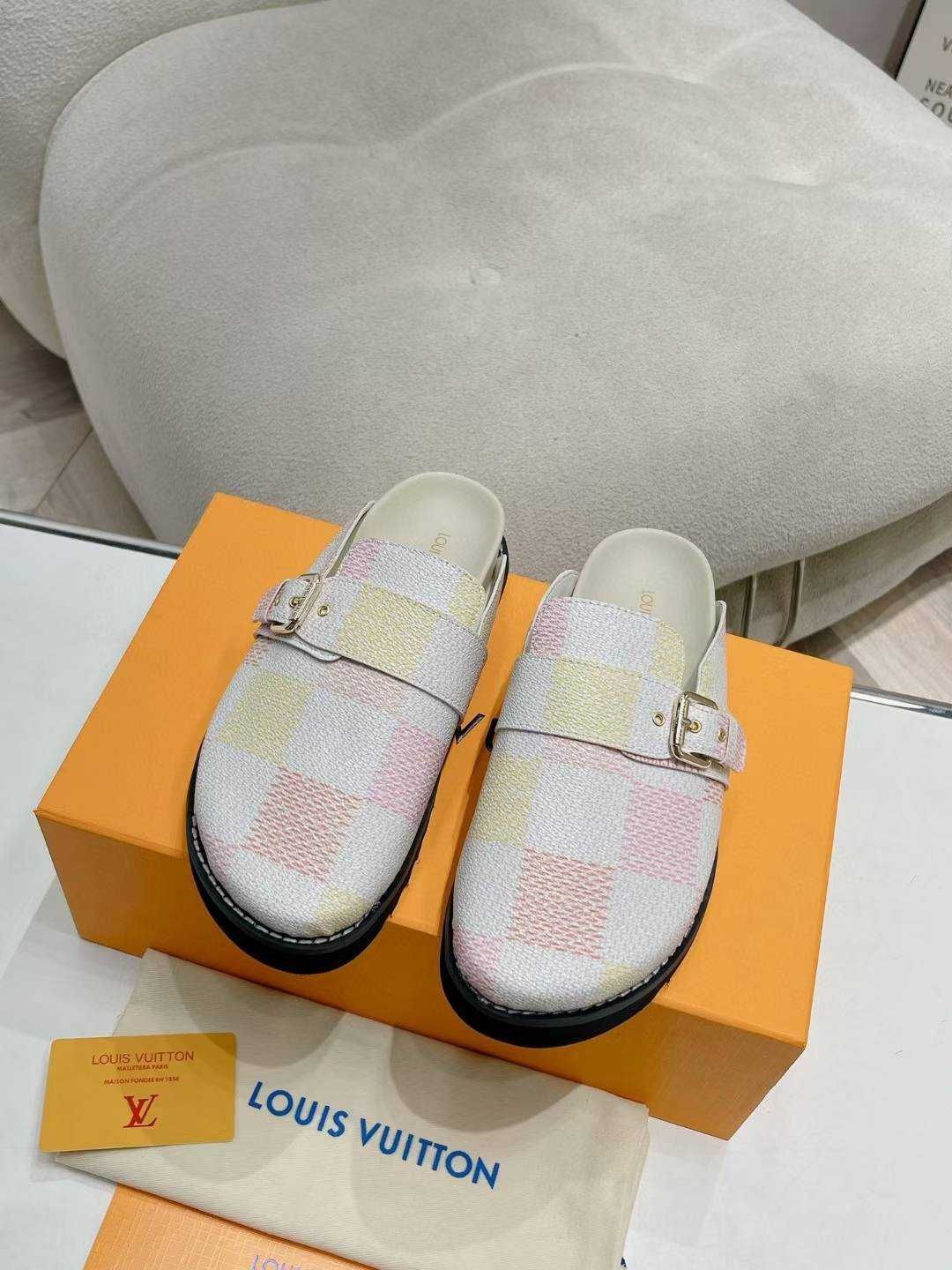 Louis Vuitton Buty, sandaly klapki, skora 180201