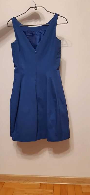 Sukienka mini AGGI szafirowa niebieska 34 XS