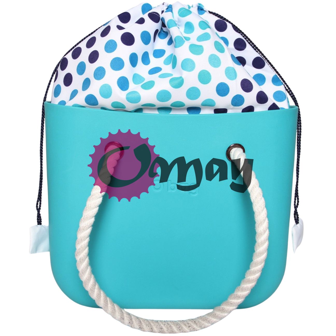 organizer do OBAG STANDARD worek grochy turkus granat 2 kieszenie OMAY