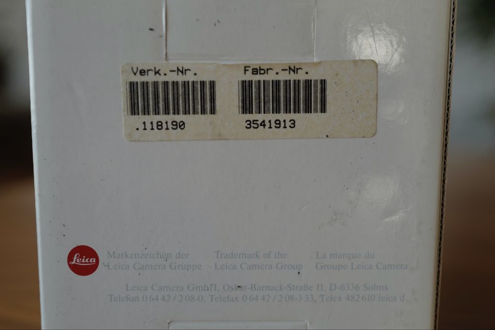 LEICA SUMMICRON-M 1:2/50MM PRE-ASPH v.lV (conjunto completo)