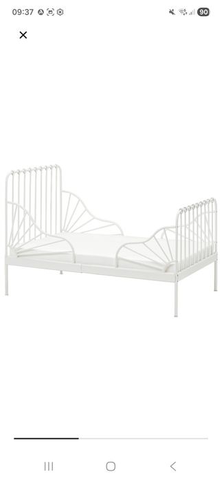 Łóżko Ikea metalowe białe