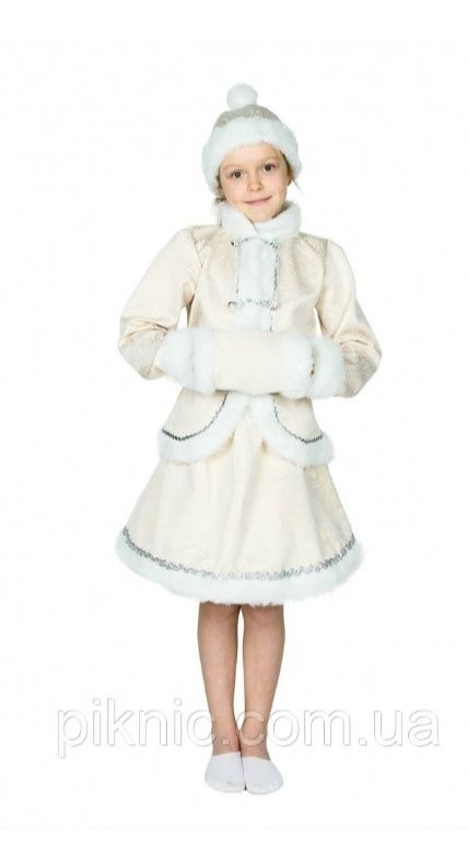 Дитячий новорічний костюм Снігуроньки для дівчинки