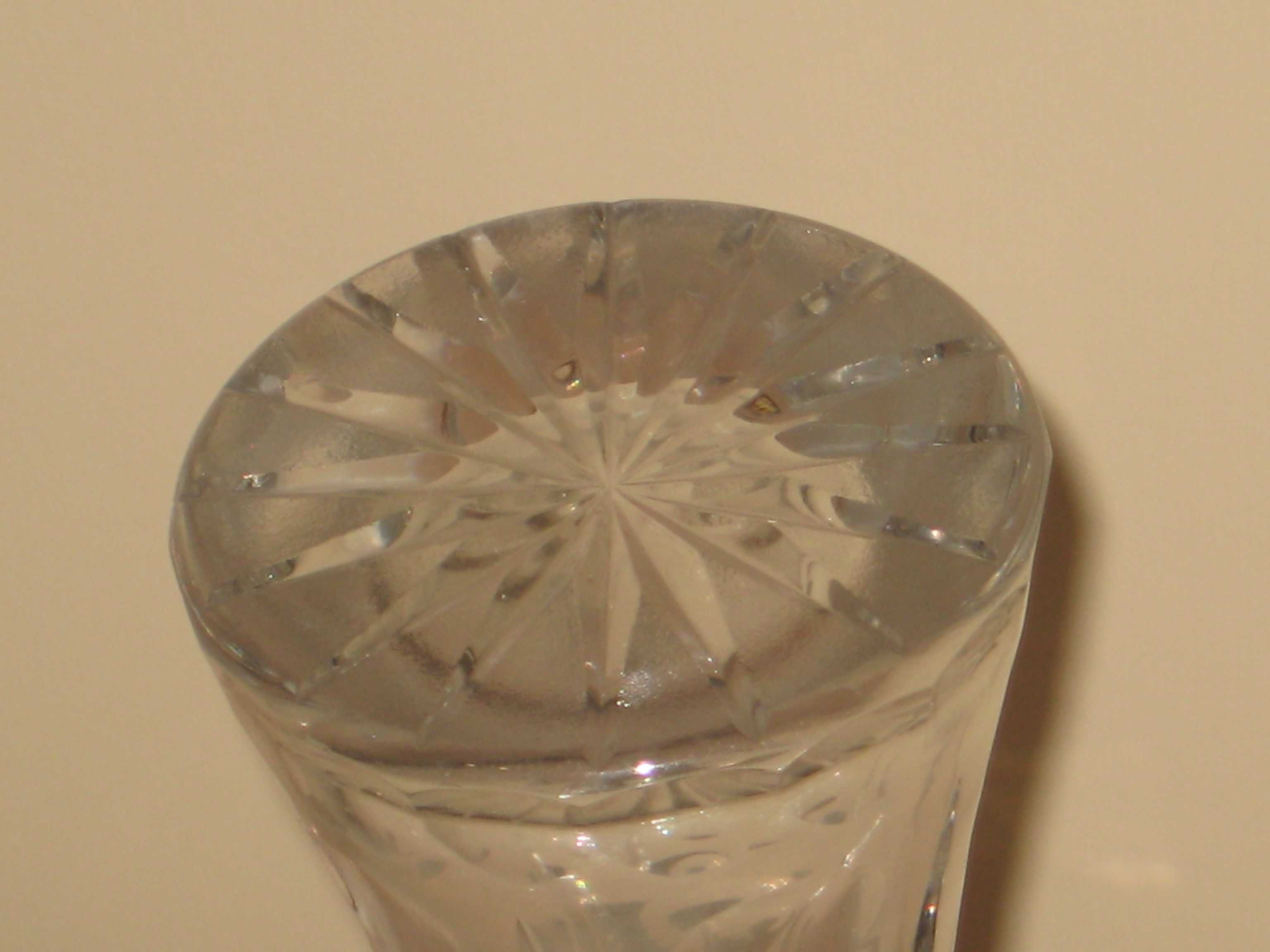 Wazon kryształowy wazonik kryształ retro vintage PRL szkło szklana