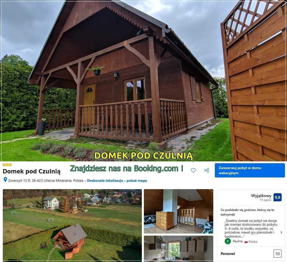 Domek pod Czulnią w Bieszczadach i pokoje Solina Polańczyk dla rodzin
