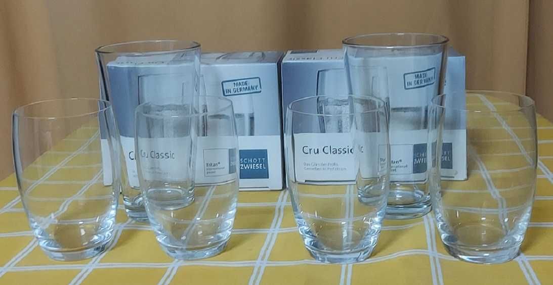 COPOS Água 4 Cru Classic +8 Copos vários tamanhos (Novos)