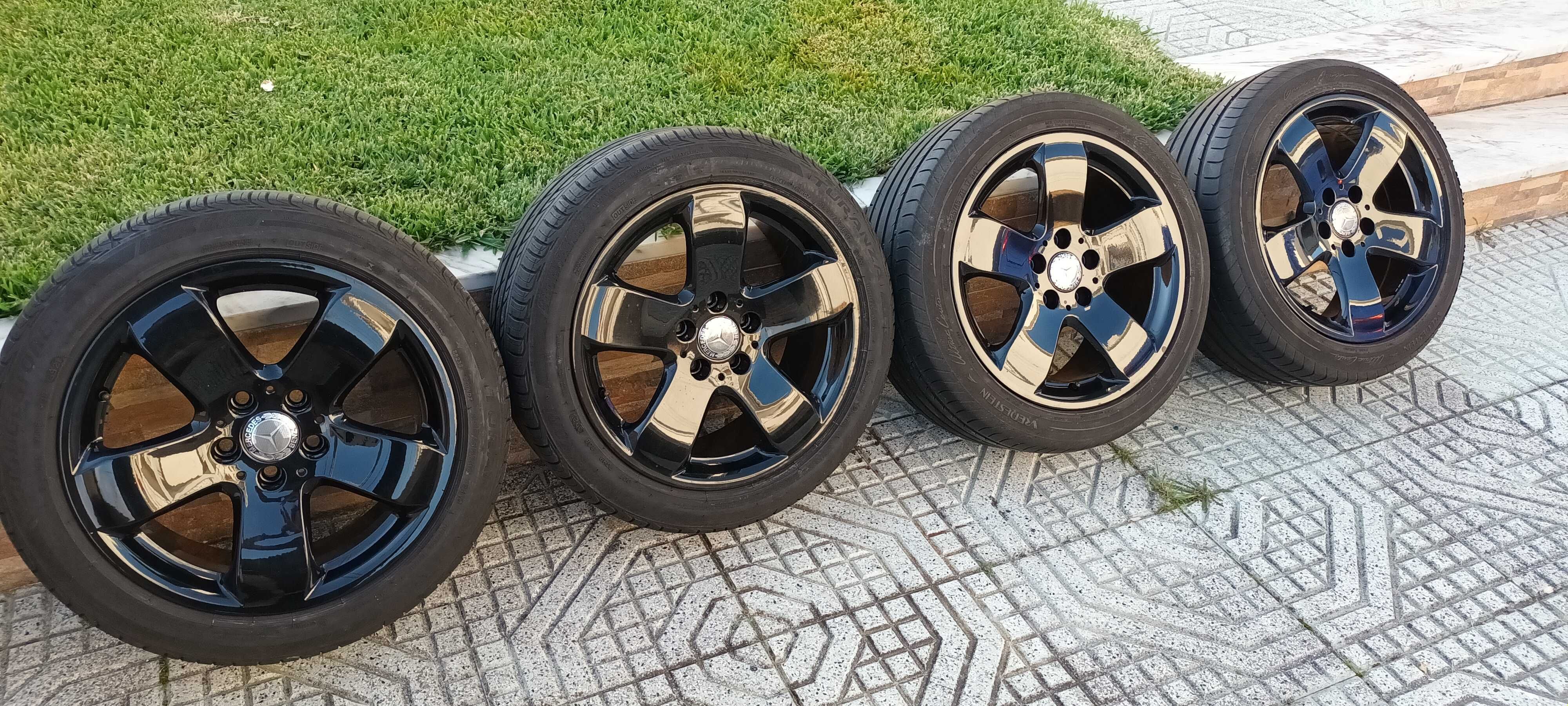 Jantes 17 com pneus mercedes E220 W211 W202 W203.