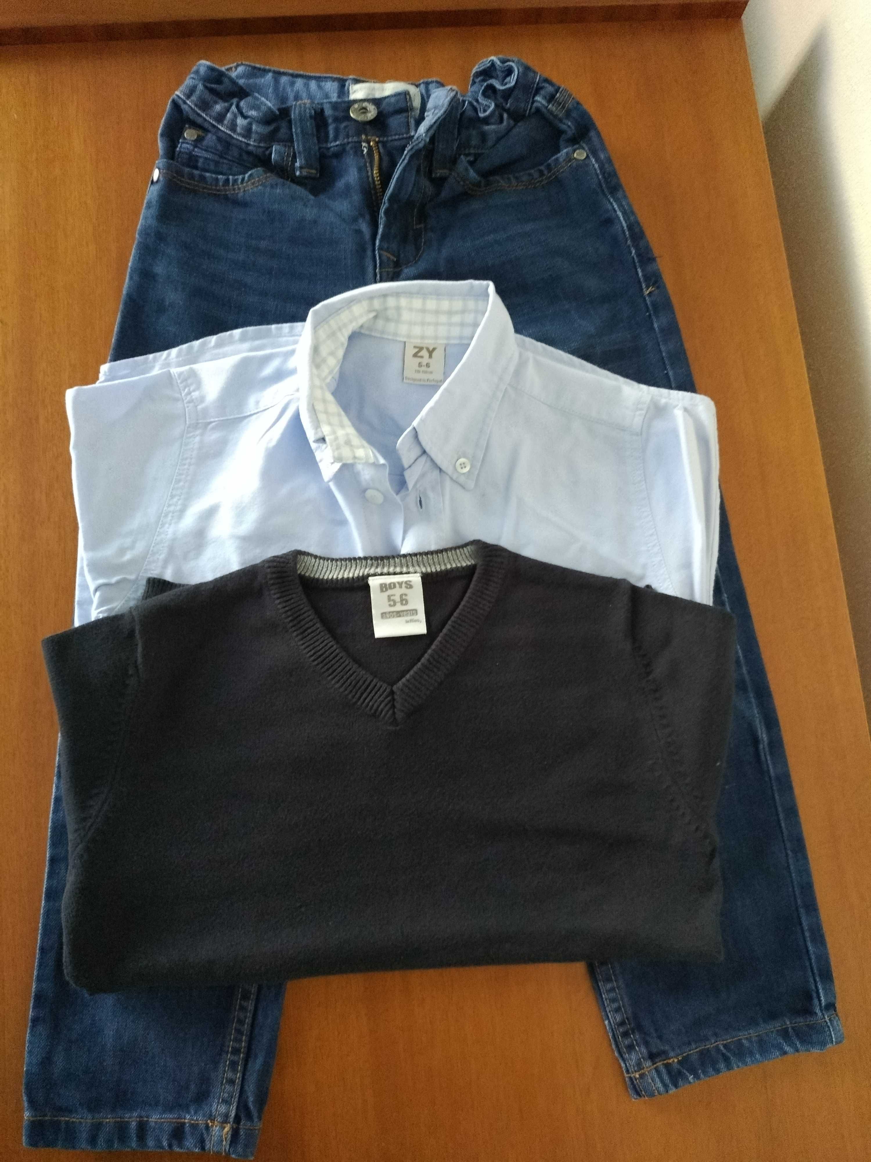 Conjunto Calças/Camisa/Camisola 5/6 anos