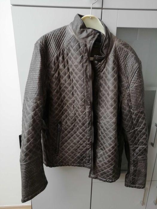 Męska kurtka skórzana z podpinką futrzaną