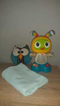 Robot Bebo Fisher Price zawieszka minky sowa i kocyk