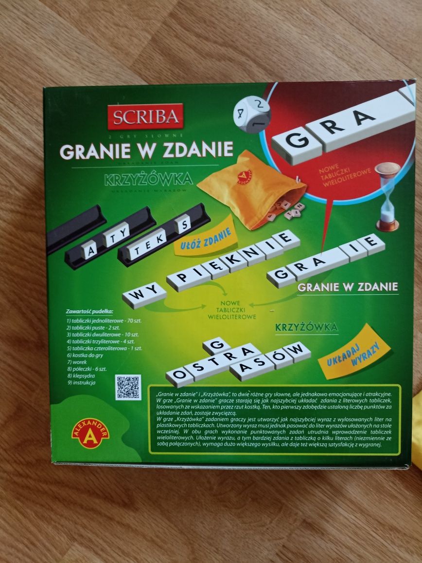 Granie w zdania, krzyżówka, Alexander, układanie wyrazów i zdań