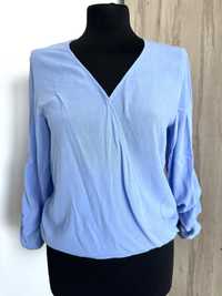 H&M błękitna bluzka Kopertowa