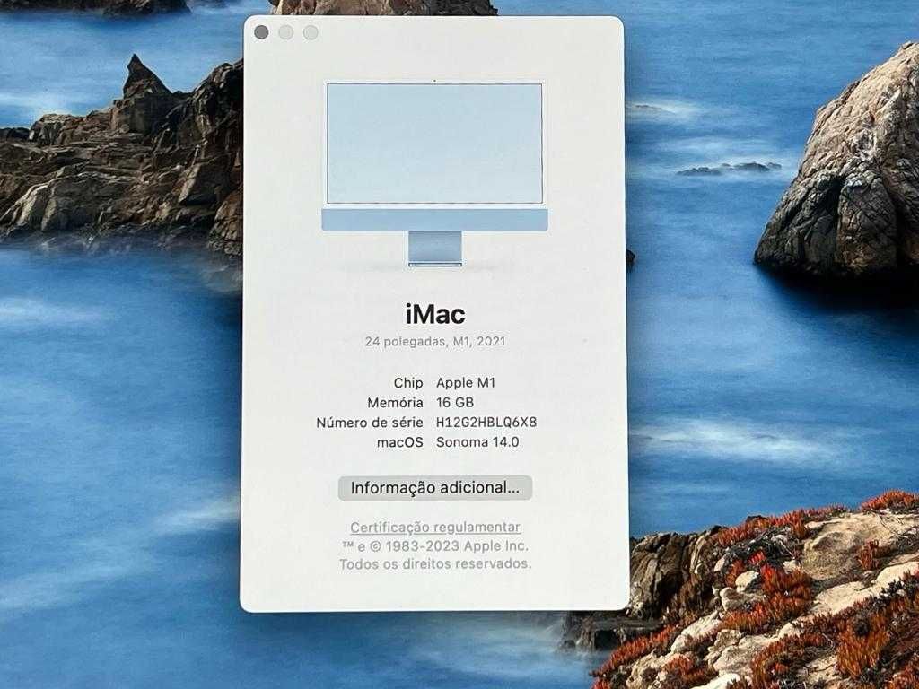 iMac 4.5K 24'' M1 16GB 256GB SSD GPU 8-core COMO NOVO