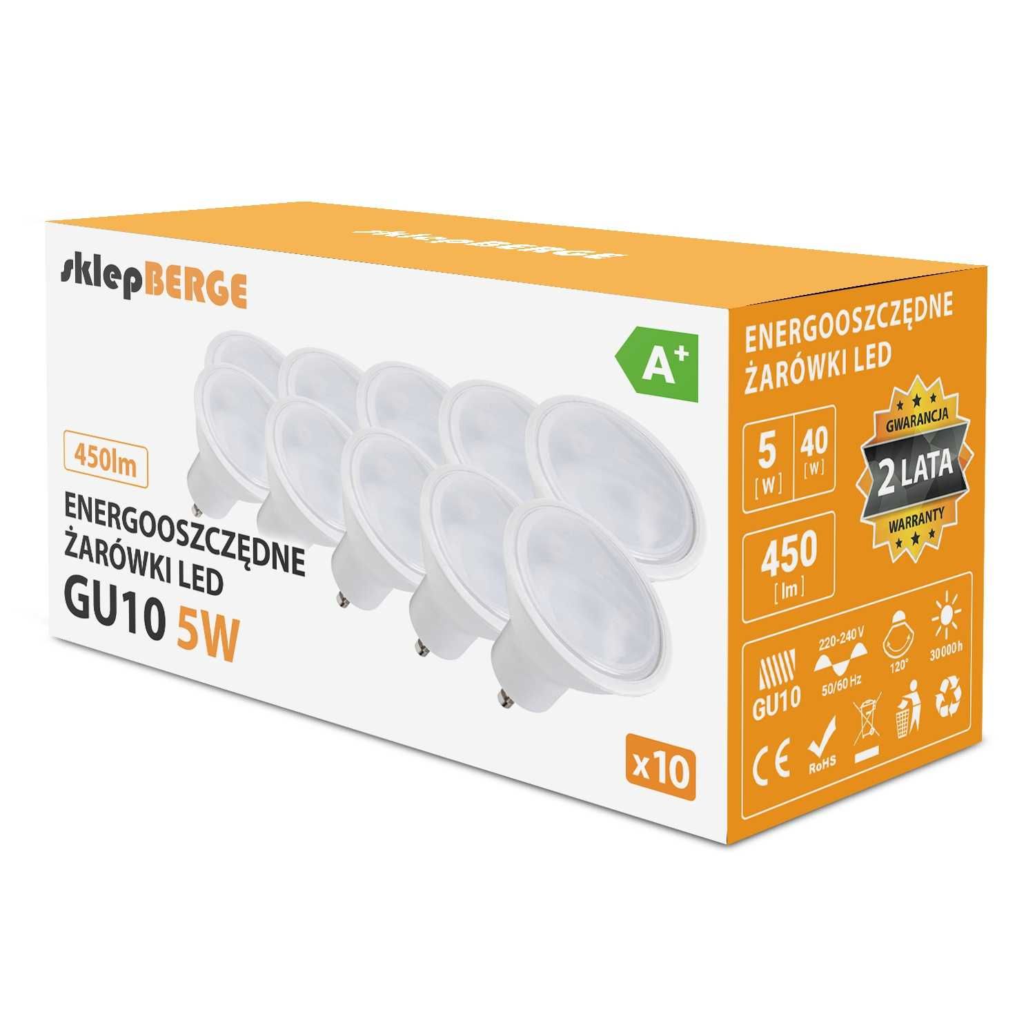 ŻarówkA LED Berge GU10 5W 450lm 230V - barwa światła do wyboru