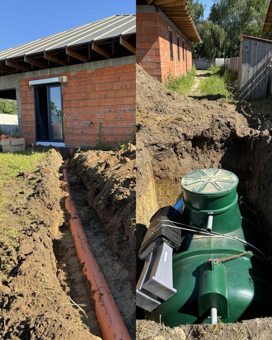 USŁUGI MINIKOPARKĄ i KOPARKO-ŁADOWARKĄ prace ziemne, wykopy, przyłącza