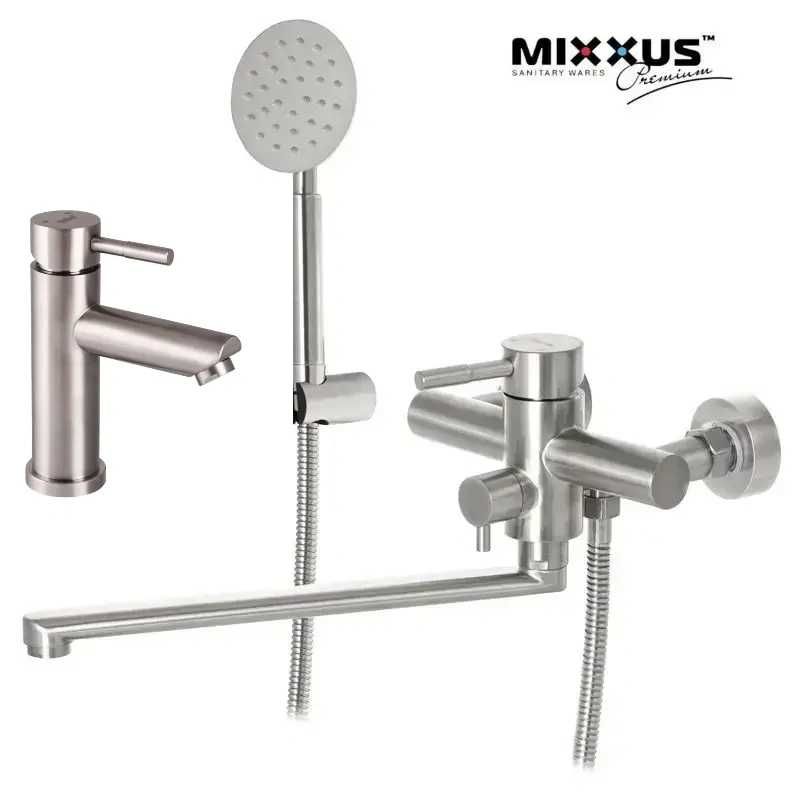 НАБОР 2в1  Германия MIXXUS Смеситель\змішувач\кран для ванной НЕРЖАВЕЙ