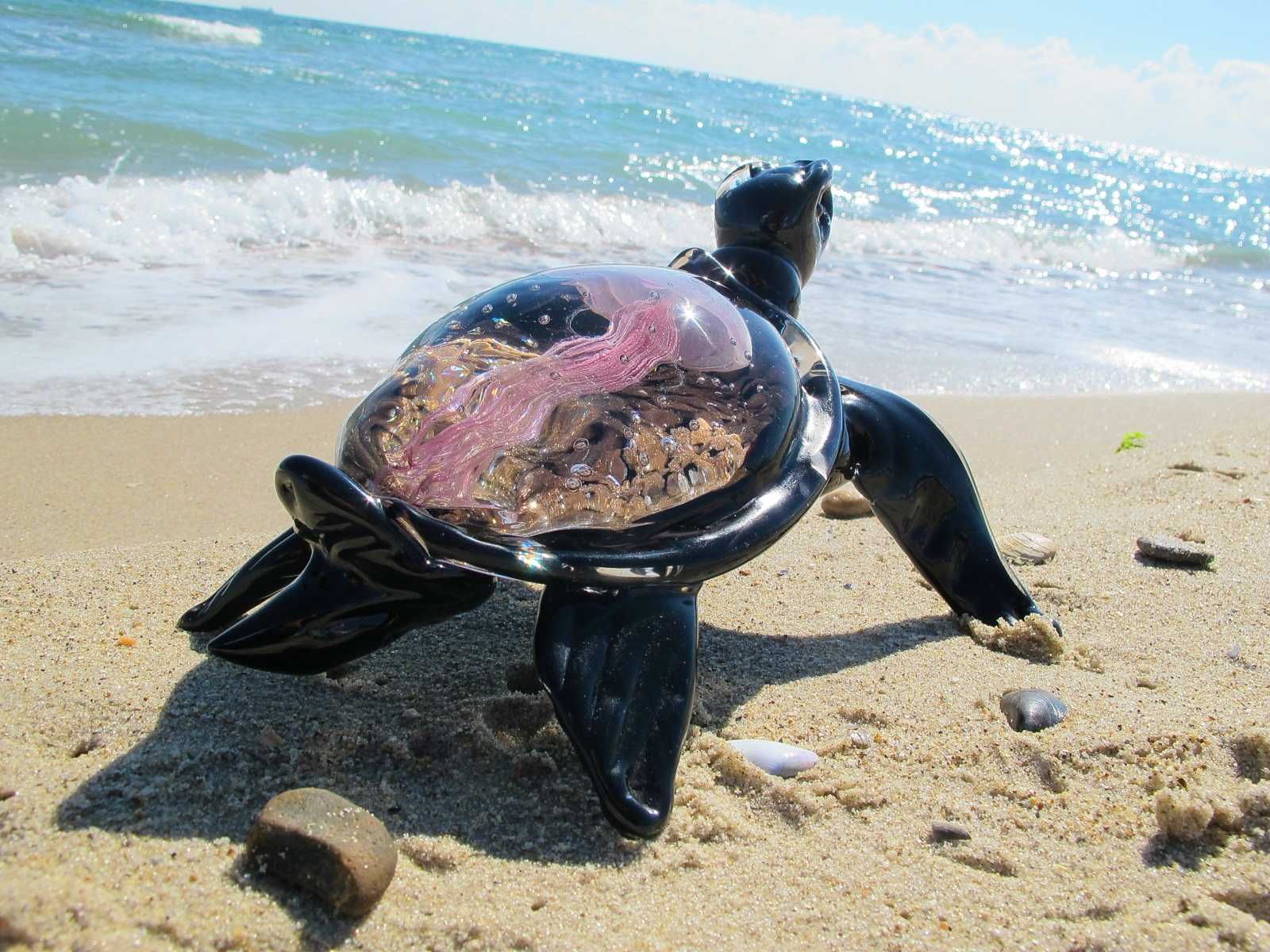 Черепаха с медузой . Мурано . Murano . Идеально для подарка . Подаруно