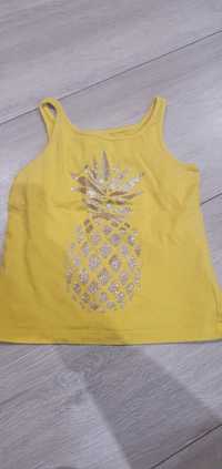 Letnia żółta bluzka dla dziewczynki