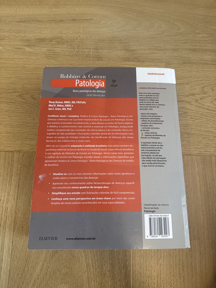 Robbins & Cotran Patologia Bases patológicas das doenças 9° edição.