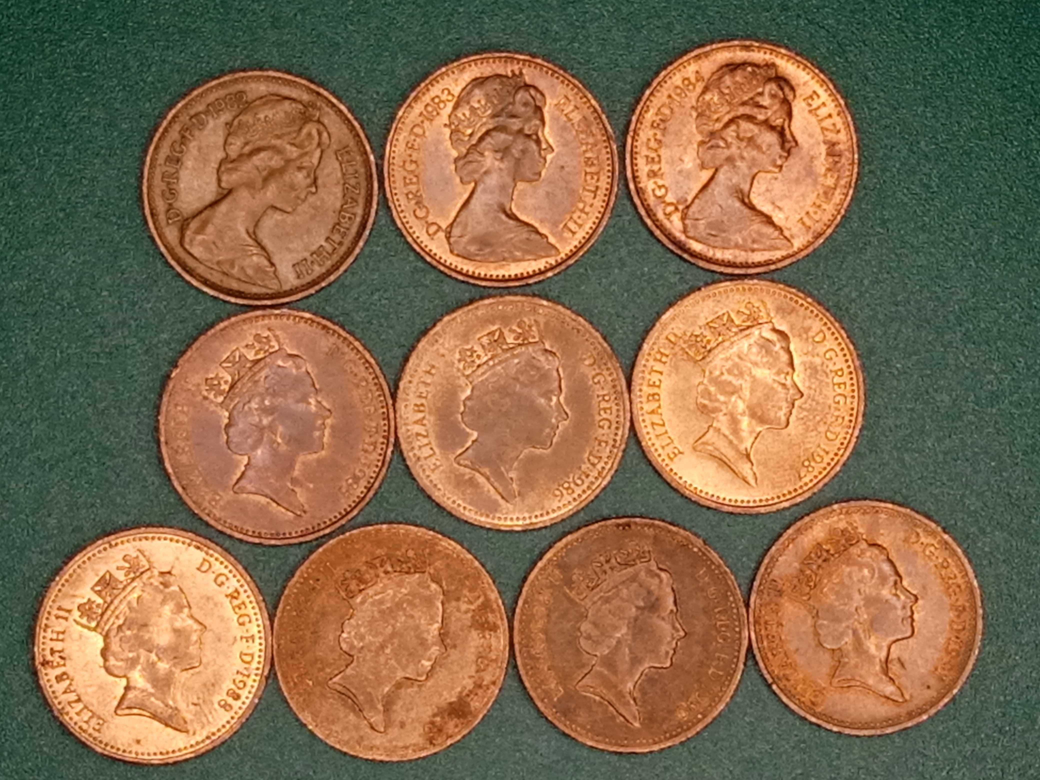 1 / ONE PENNY GREAT BRITAIN 1982-1991,1998  1 пенни, Великобритания