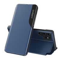 Etui Eco Leather View Case Do Samsung S24 Ultra Z Klapką - Niebieskie